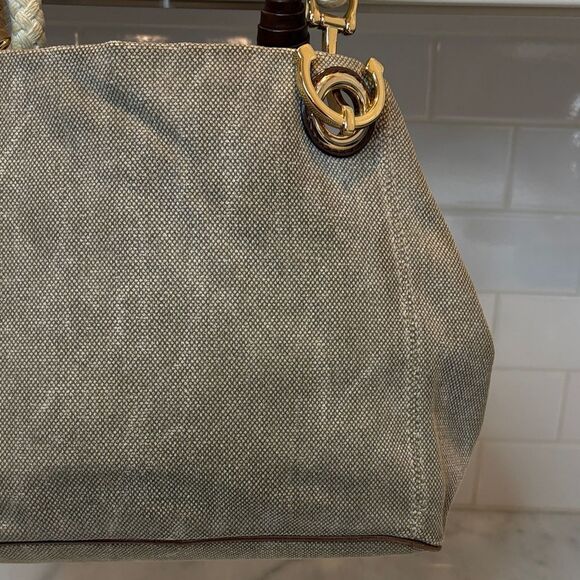 Michael Kors Bag Purse Handbag Canvas Sailor Rope Tote Bag Pocketbook - Picture 8 of 16